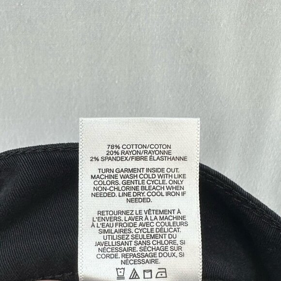 Express Jeans Womens Size 4 Stretch Cropped Straight High Washed Denim Black - Picture 8 of 12